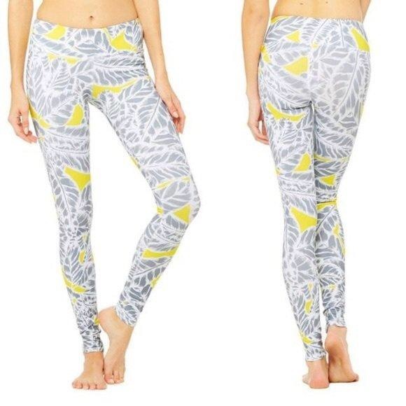 ALO Yoga Pants - ALO Airbrush Leggings in Palm Springs Zest Size S